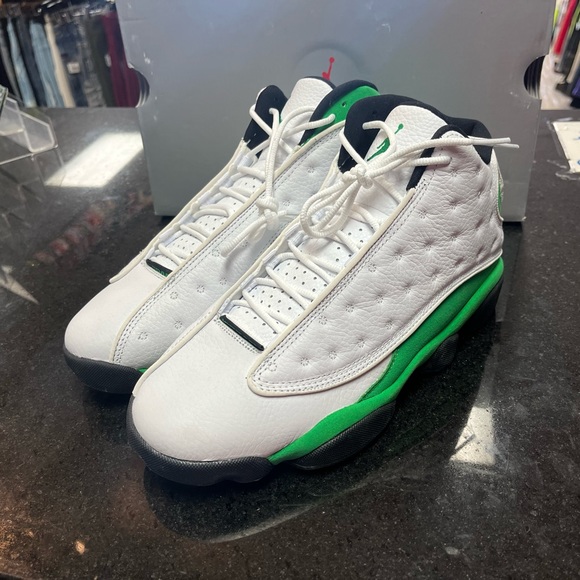 Sz 8.5 retro 13s green & white like new - Picture 2 of 8